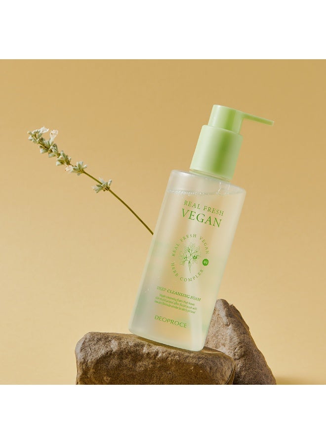 DEOPROCE Real Fresh Botanical Deep Cleansing Foam - 200ml - Image 2